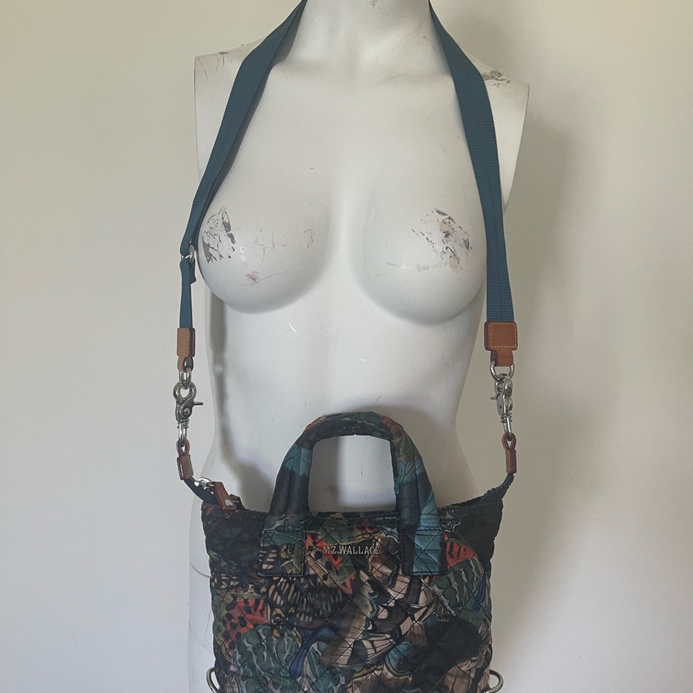 MZ Wallace leafs print nylon crossbody purse